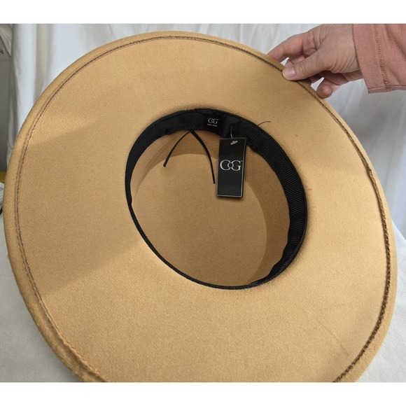 CG New York Womens Wide Brim Hat  Brown/Black Band‎ NWT - Picture 7 of 7